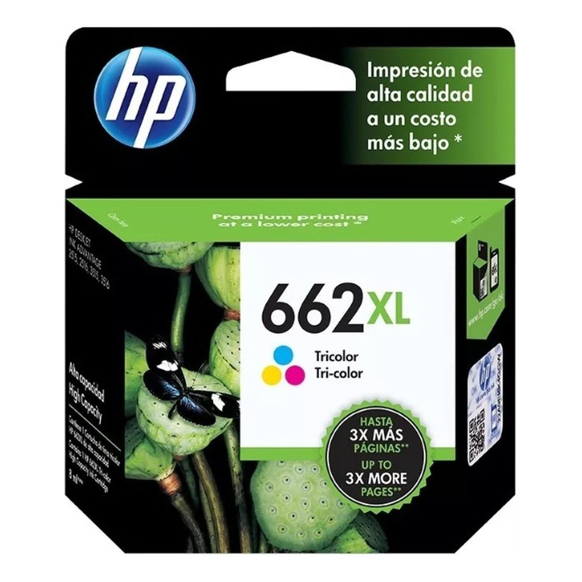 HP - Cartucho de Tinta hp 662XL Tricolor Original