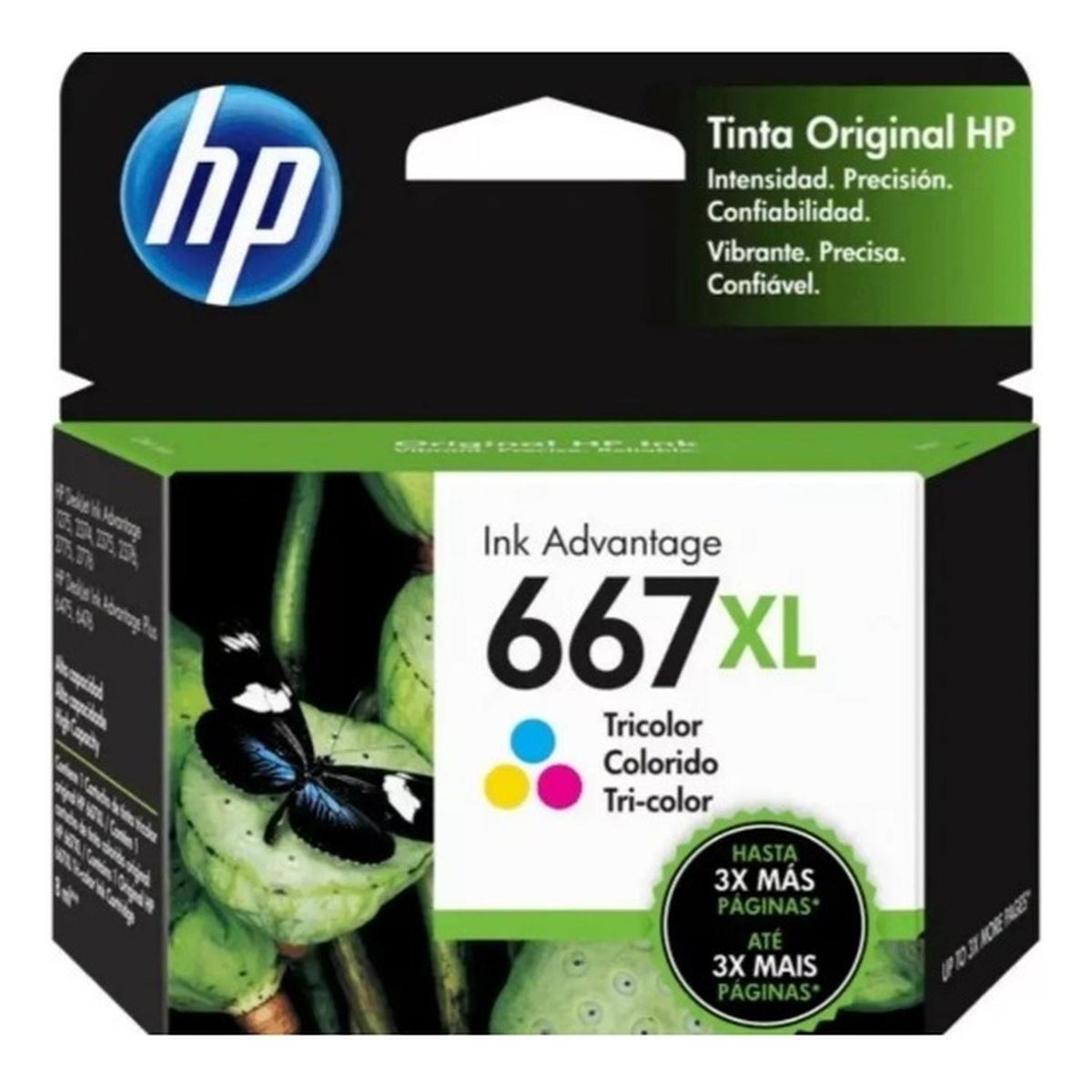 HP - Cartucho de Tinta hp 667XL Tricolor Original