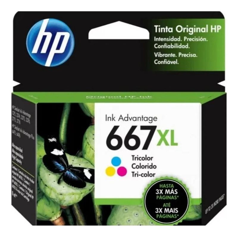 HP - Cartucho hp 667XL Tricolor Original 1275/2374/2375/2376/2775