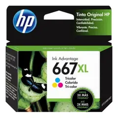 HP - Cartucho 667XL Tricolor Original 1275/2374/2375/2376/2775