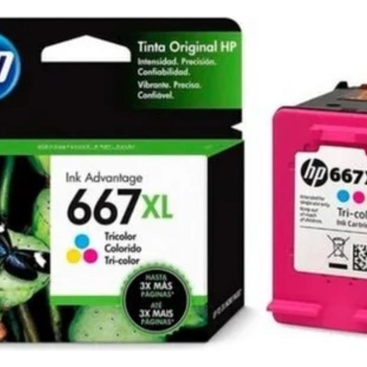 HP - Cartucho de Tinta hp 667XL Tricolor Original