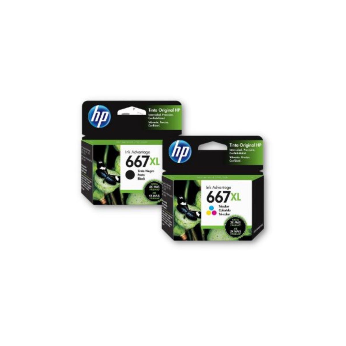 HP - Cartuchos de Tinta hp 667XL Original Negro/Tricolor Pack