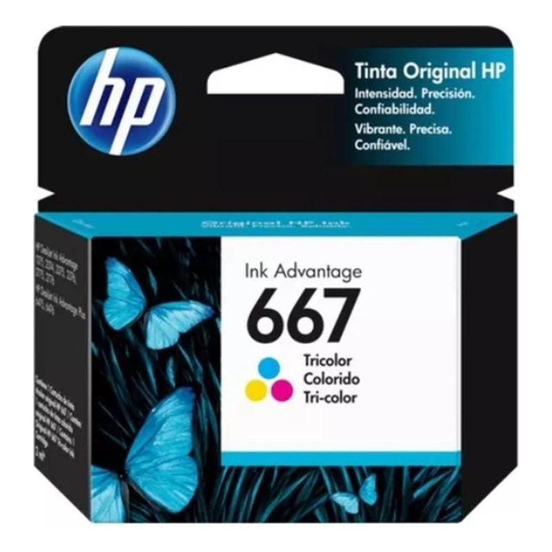HP - Cartucho hp 667 Tricolor Original 1275/2374/2375/2376/2775