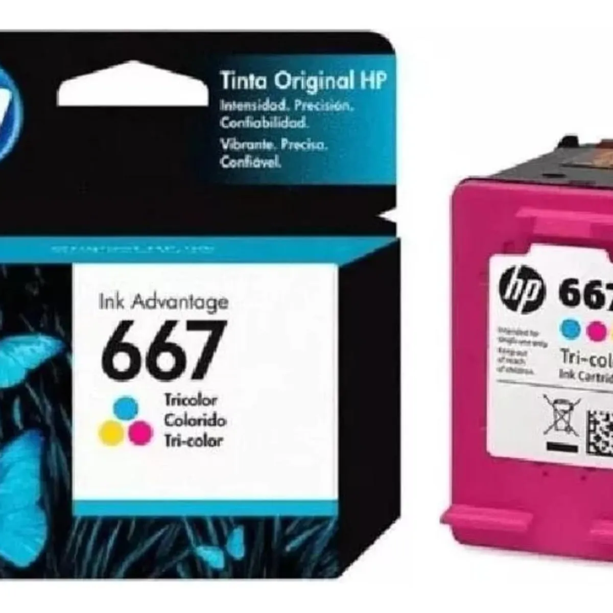 HP - Cartucho de Tinta hp 667 Tricolor Original