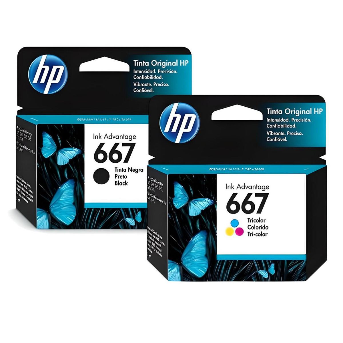 HP - Cartuchos de Tinta hp 667 Original Negro/Tricolor Pack