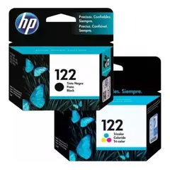 HP - Cartuchos de Tinta 122 Original Negro/Tricolor Pack