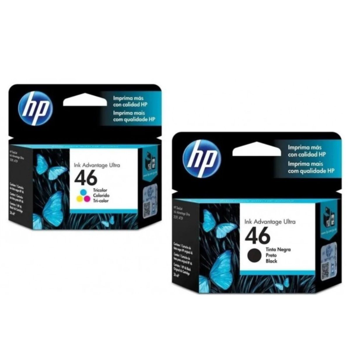 HP - Cartuchos de Tinta hp 46 Original Negro/Tricolor Pack