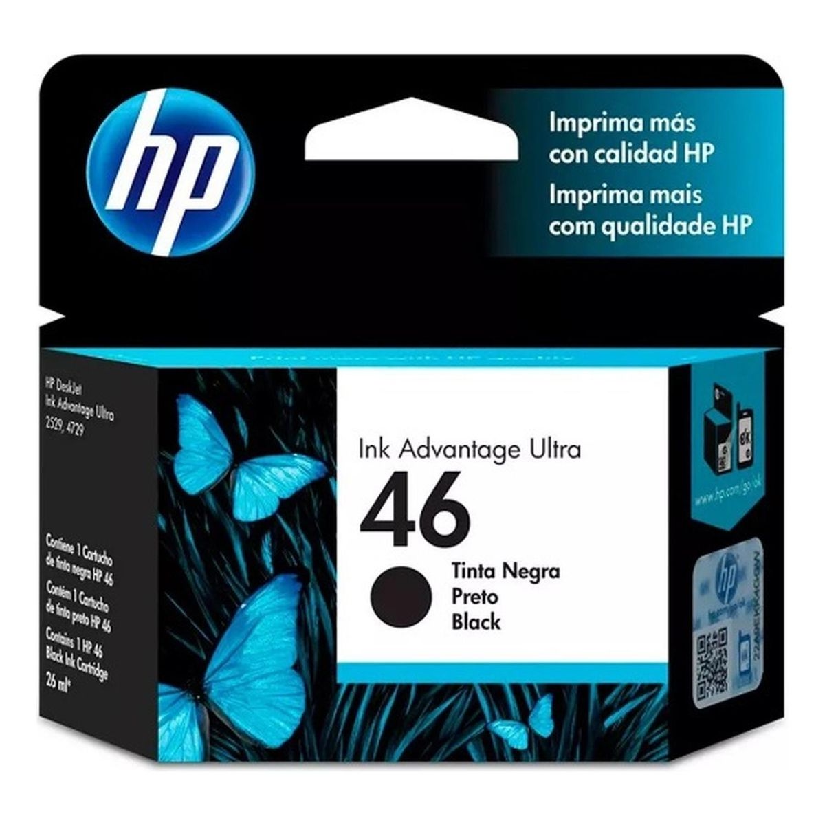 HP - Cartucho de Tinta hp 46 Negro Original
