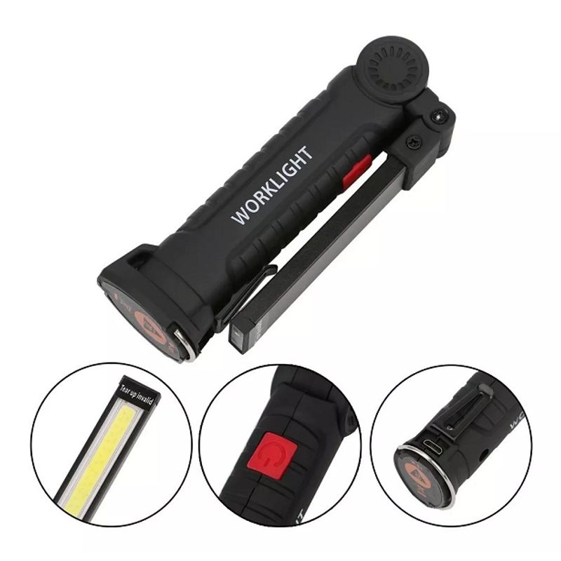 GENERICO - Linterna Cob Led Recargable Táctica Mag Cgancho Pequeña