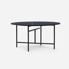 ROSEN - Mesa de Centro Delfi Circular 80 x 40 cm Negro