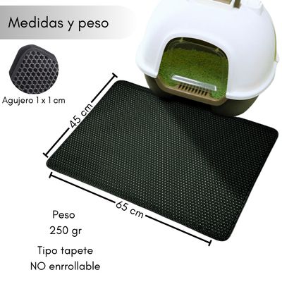 Imagen 2 del producto Alfombra Para Atrapar Arena De Gatos Tapete Arenero Mascotas
