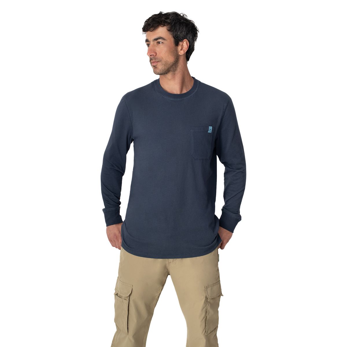 LENGA - Polera Hombre Manga Larga Coyán Algodón Orgánico Lenga