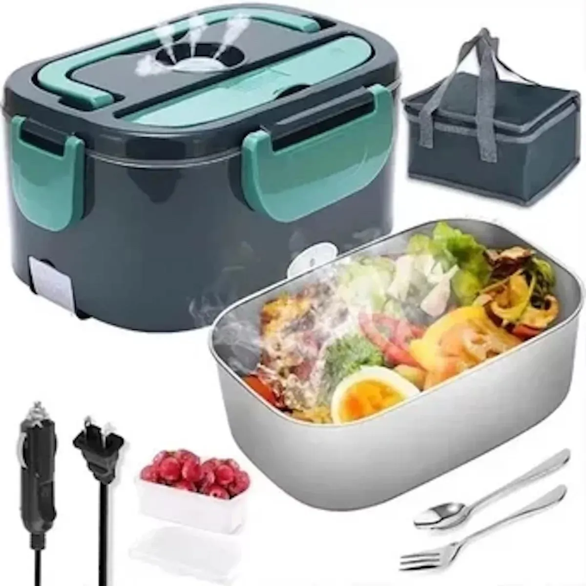 MUNDO MAGIA - Loncheras Eléctricas Portátil Fiambrera Calentadora Comida
