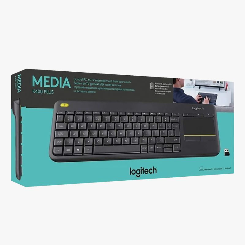 LOGITECH - TECLADO LOGITECH INALÁMBRICO K400 TOUCHPAD 920-007123