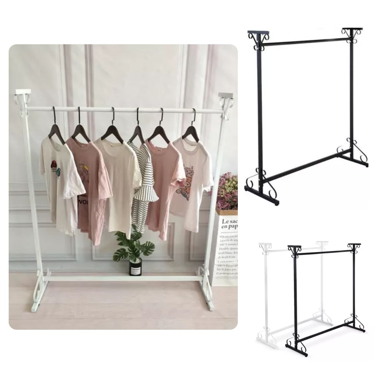 GENERICO - Perchero fierro profesional 120x135cm