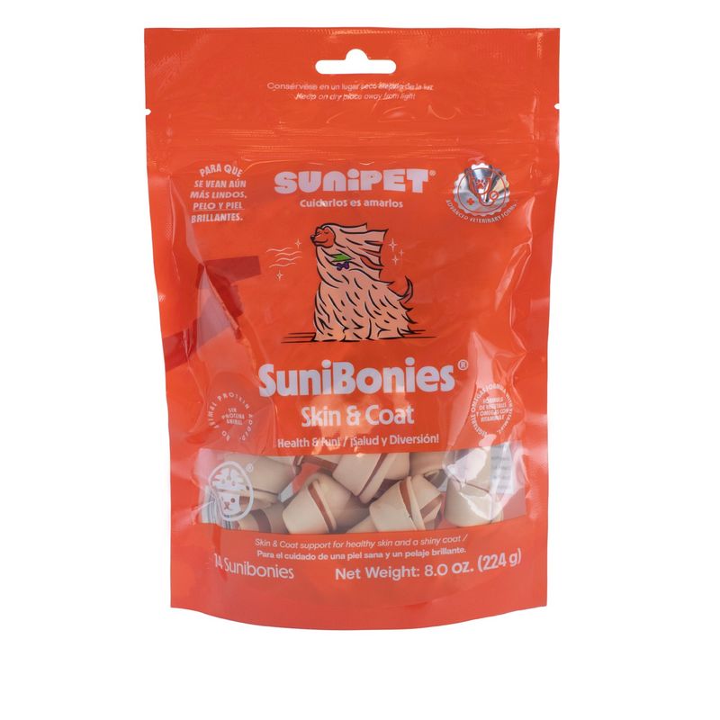 SUNIPET - Sunibonies Snack Huesitos Piel y Pelaje 12und