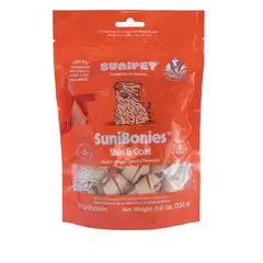 SUNIPET - Sunibonies Snack Huesitos Piel y Pelaje 12und