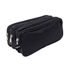 ADIX - Estuche Escolar Triple Cierre Negro