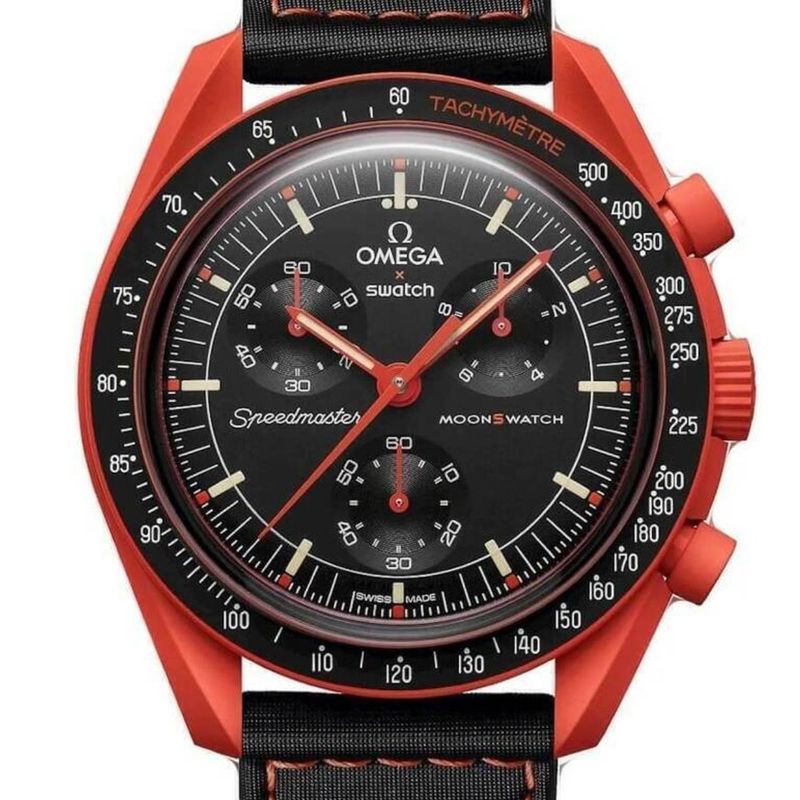 SWATCH - Reloj Swatch Moonswatch Mission on Earth LAVA