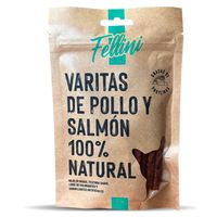 Snack Fellini Varitas de Pollo y Salmón Gato 12Und