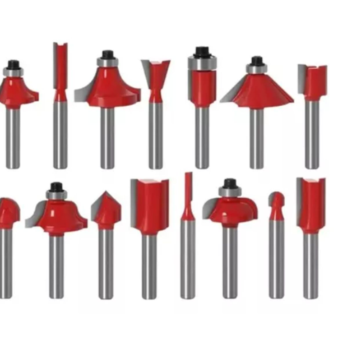 LERNEN - Pack 15 Fresas Broca Para Fresadora Tupi + Maletín