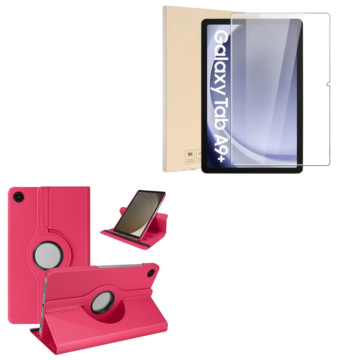 JOIGO - Carcasa Funda Para Samsung A9+ Plus Fucsia Lamina Vidrio