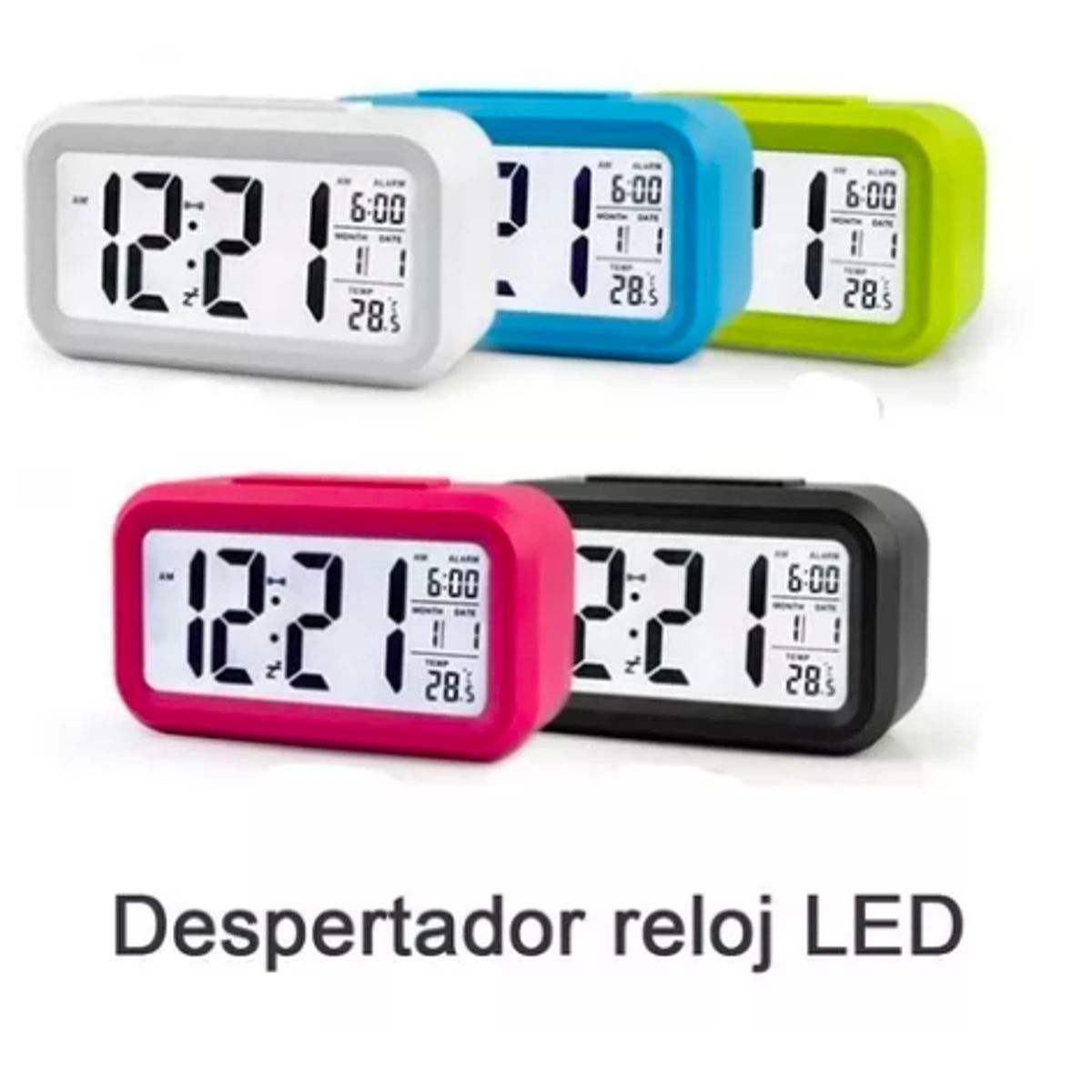 GENERICO - Reloj Despertador Digital Luz