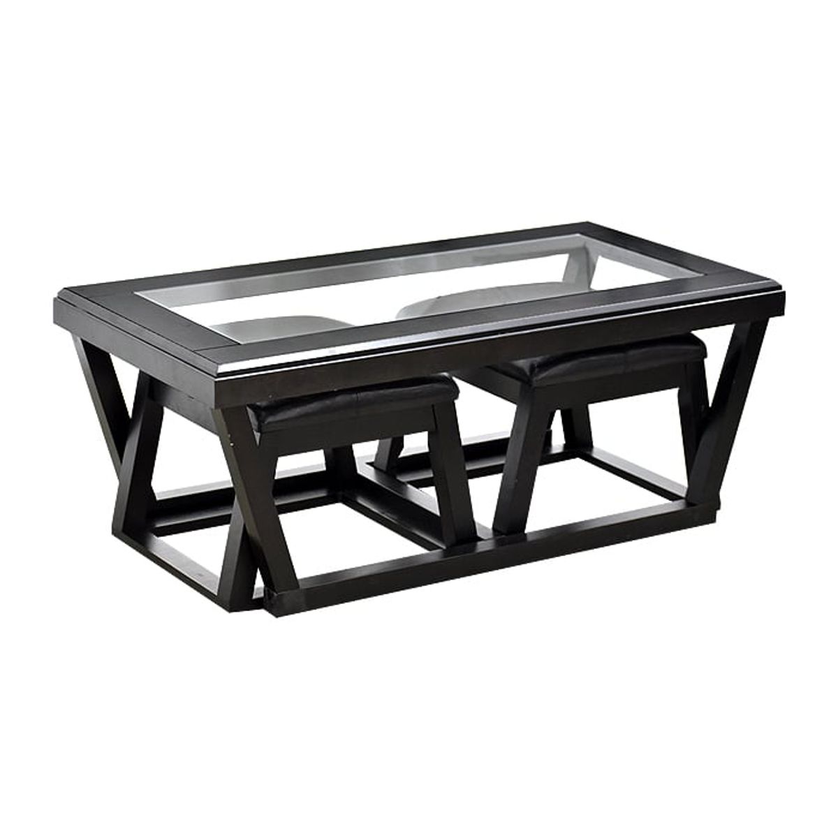 MSA MUEBLES SANTA ANA - Mesa De Centro Golden con Taburetes