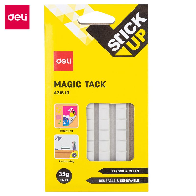 DELI - 6pcs Pegamento Masilla Adhesiva Removible Magic Tack 35g