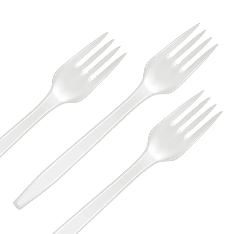 GENERICO - Tenedor Desechable Blanco X50 Tenedor Plástico