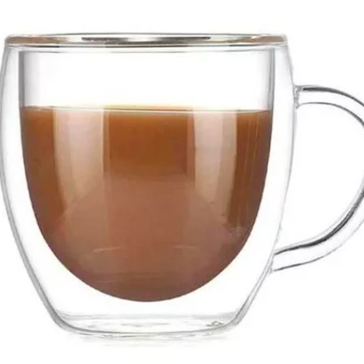 GENERICO - Pack 2 Tazas Doble Pared Vidrio 250ml Cafe Te Capuccino