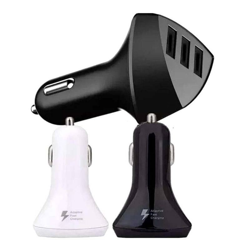 GEN - Cargador De Auto 3 Puertos Usb Celular Tablet Gps