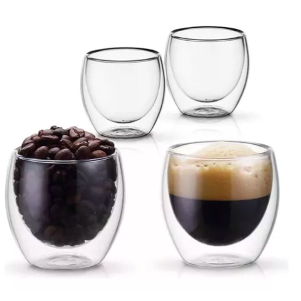 GENERICO - Taza Cafe 4 Vasos Doble Pared
