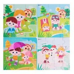 GENERICO - Puzzle 4 En 1 Granja Madera PB-C5