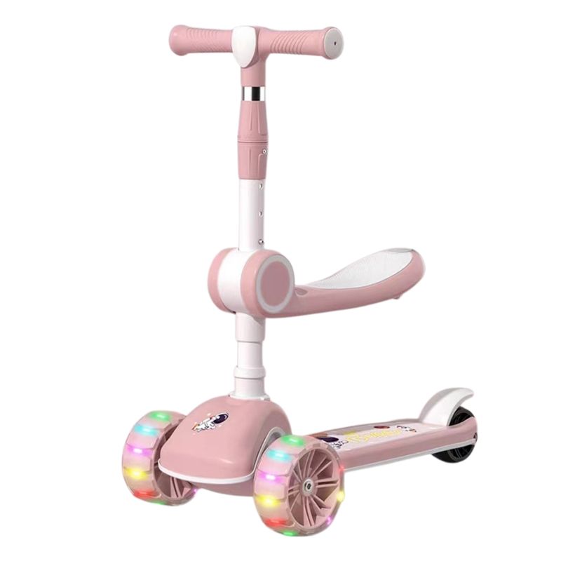 CRUSEC - Scooter Monopatín Ruedas Led Musical Plegable Niña Regulable