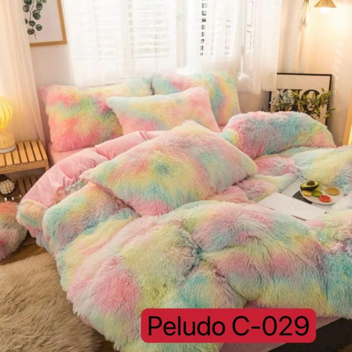 GENERICO - PLUMON CON CHIPORRO PELUDO 2P - ARCOIRIS.