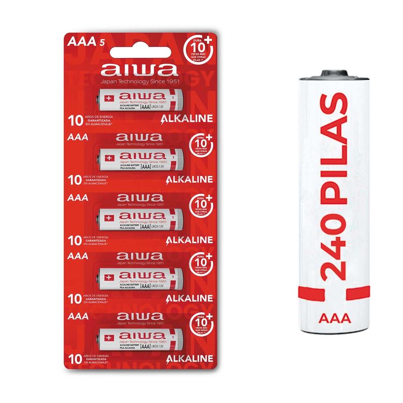 AIWA - Pila Alcalina Aiwa Aaa Pack X240 Unidades Aw-lr03p5