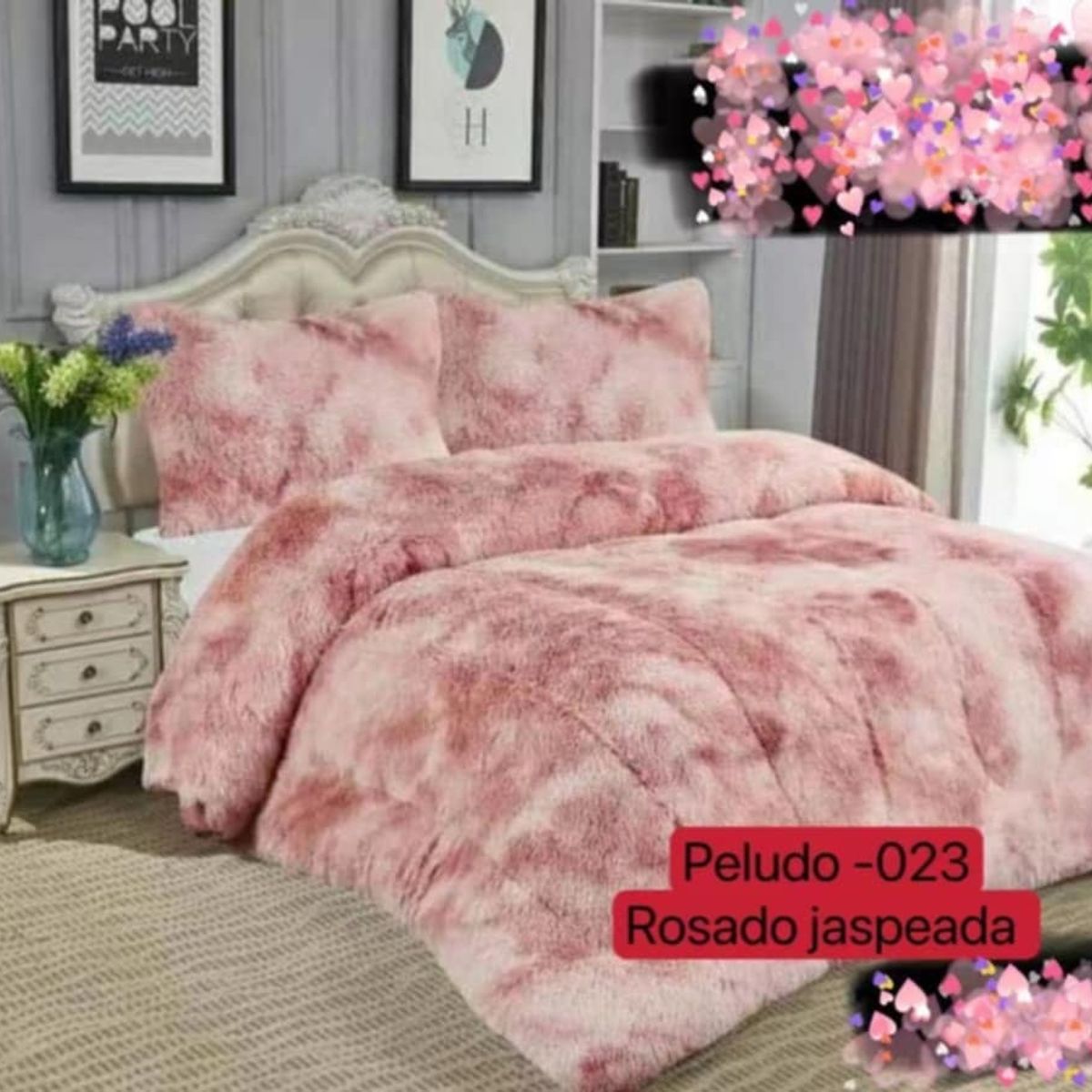 GENERICO - PLUMON CON CHIPORRO PELUDO 2P - ROSA.