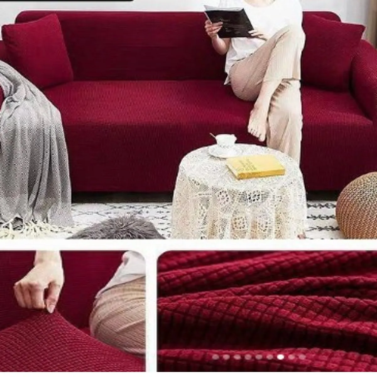 GENERICO - FUNDA CUADRILLE 3 CUERPO VINO 180 A 230 CM ROUSS