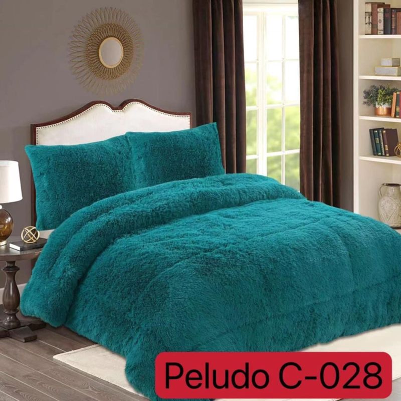 GENERICO - PLUMON CON CHIPORRO PELUDO 2P - TURQUESA