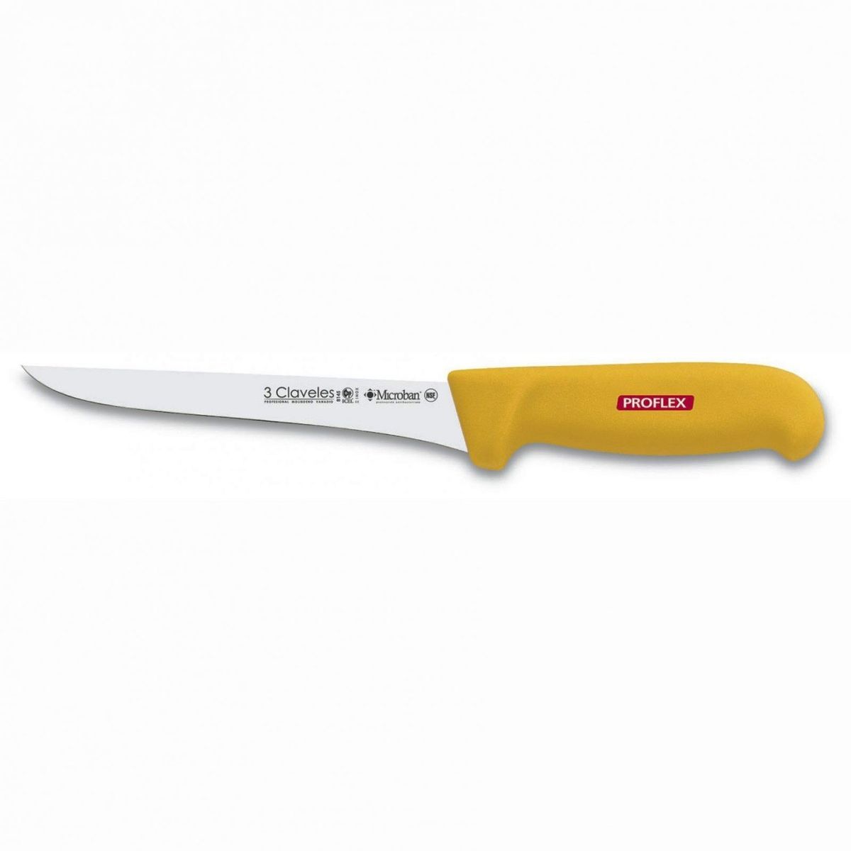 3 CLAVELES - Cuchillo Deshuesador 15 cm Amarillo