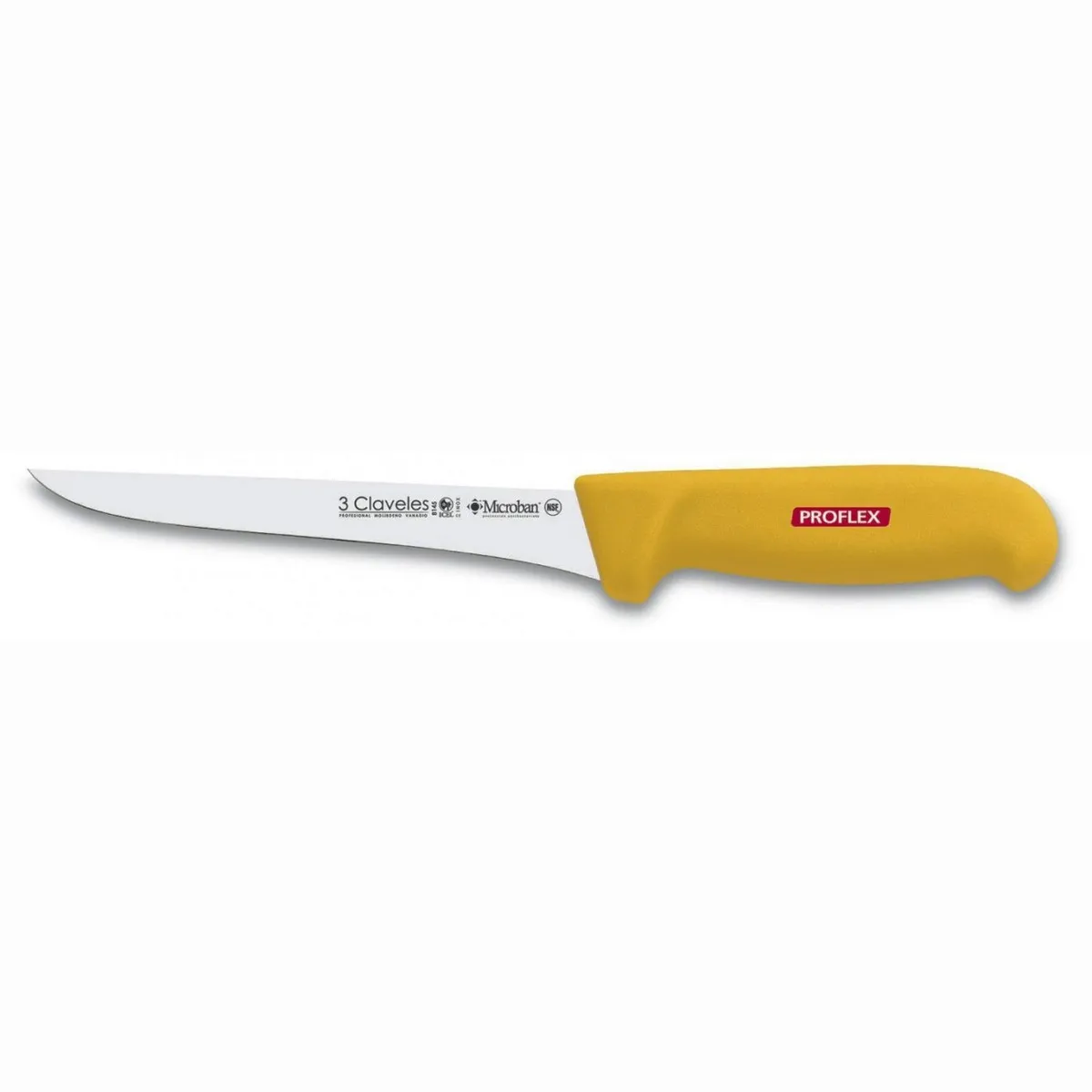 3 CLAVELES - Cuchillo Deshuesador 15 cm Amarillo