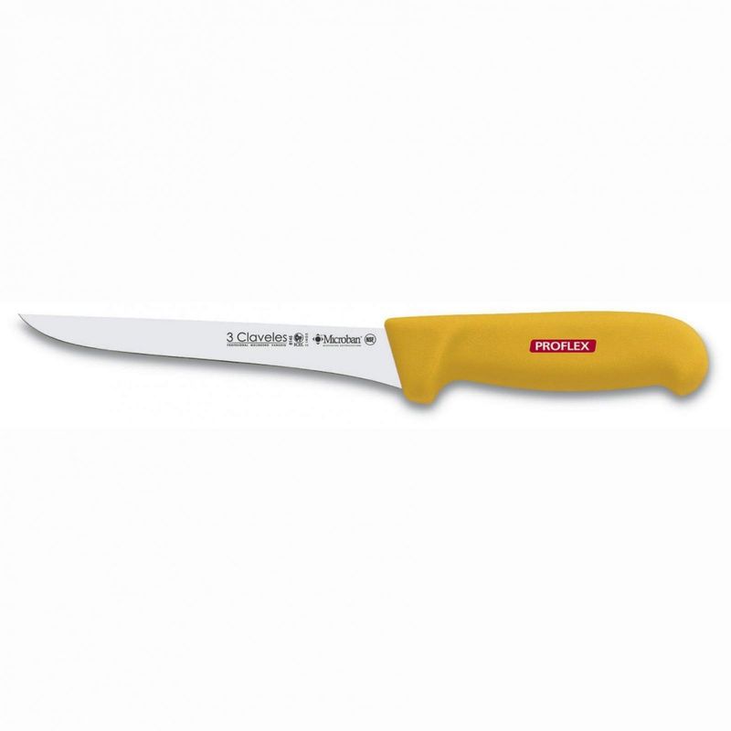 3 CLAVELES - Cuchillo Deshuesador 15 cm Amarillo