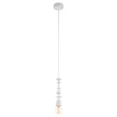 EGLO - Lámpara Colgante Avoltri Madera Blanco Vintage E27 1X60w Cod49374