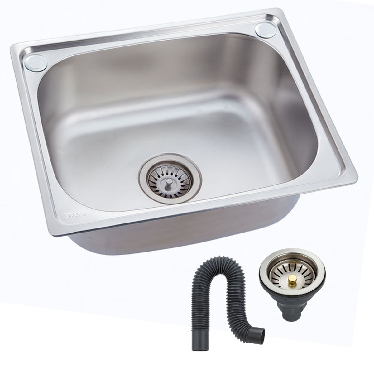 GENERICO - Lavaplatos Sobreponer Simple 37x31 Lavacopa Acero Inoxidable