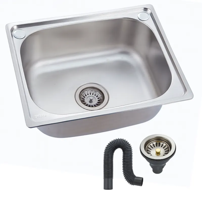 GENERICO - Lavaplatos Sobreponer Simple 37x31 Lavacopa Acero Inoxidable