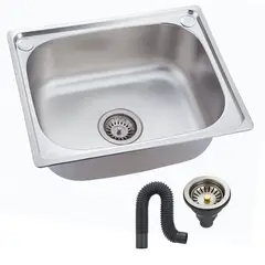 GENERICO - Lavaplatos Sobreponer Simple 37x31 Lavacopa Acero Inoxidable