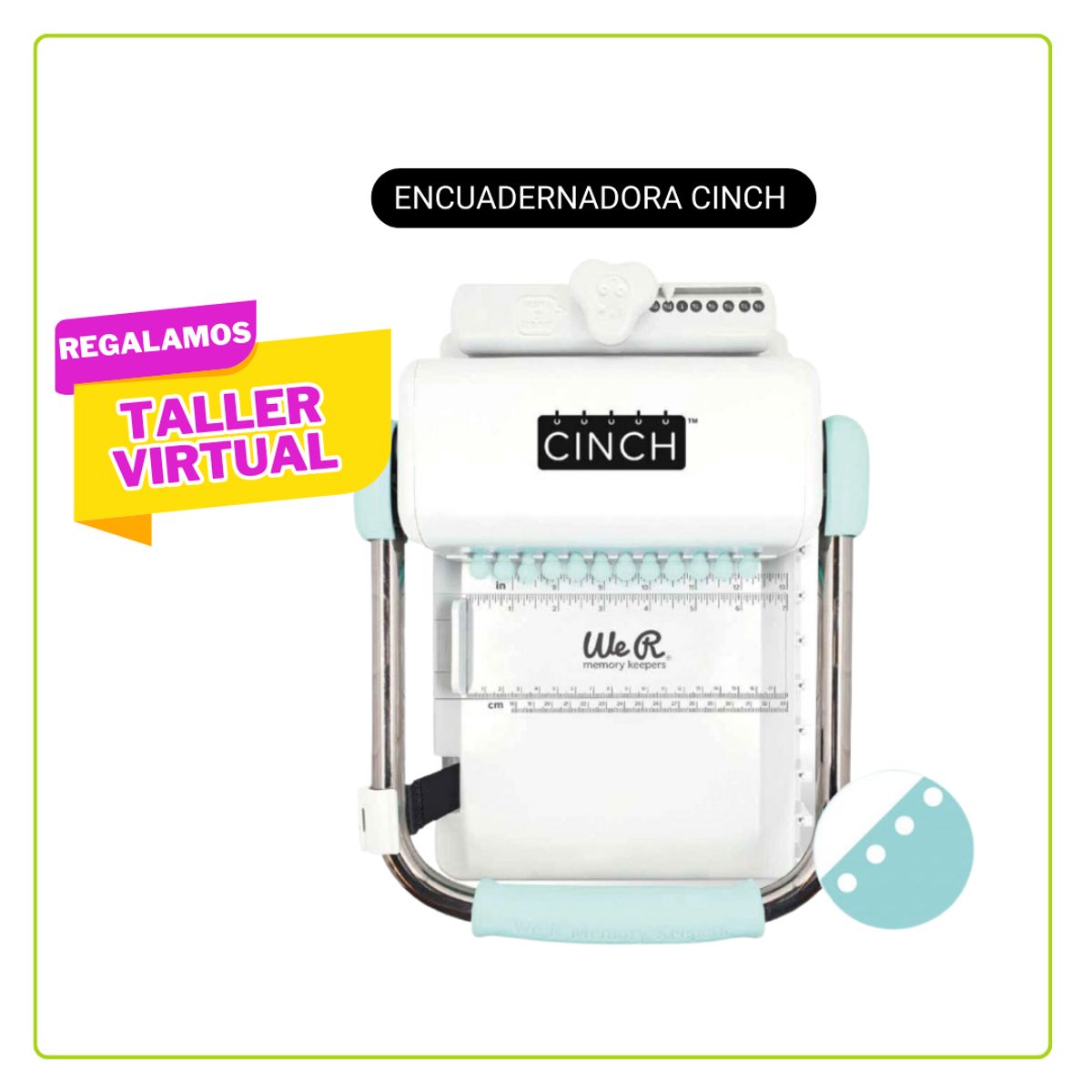 AMERICAN CRAFTS - Encuadernadora Cinch Verde Menta