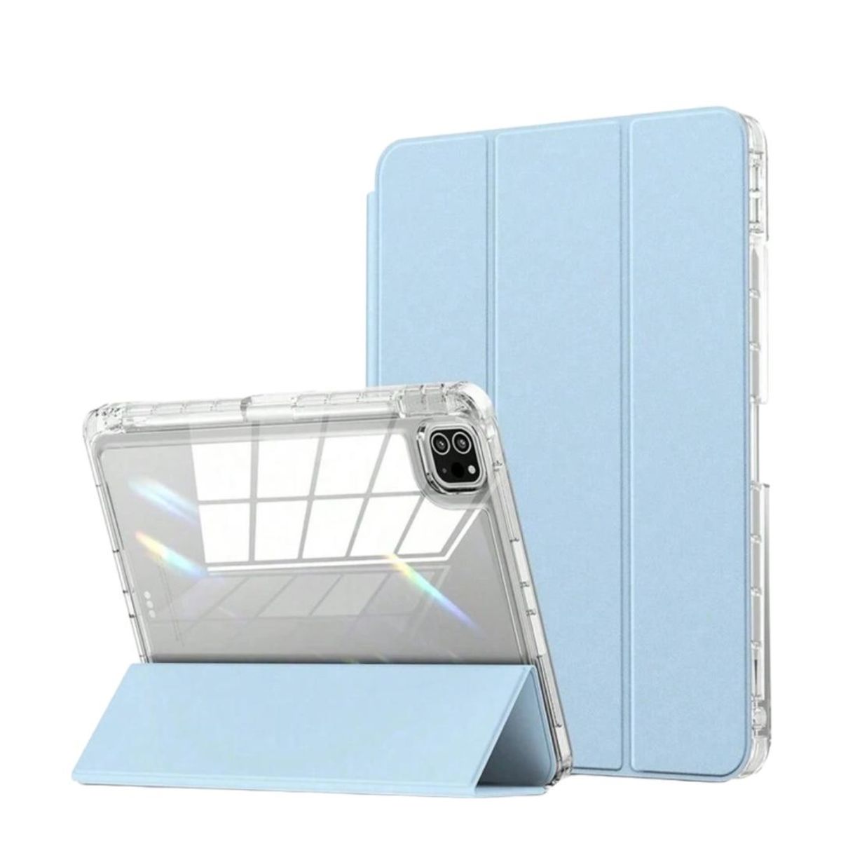 GENERICO - Carcasa Smart Cover Clear Para iPad Air 6 11 M2 2024 Azul Claro
