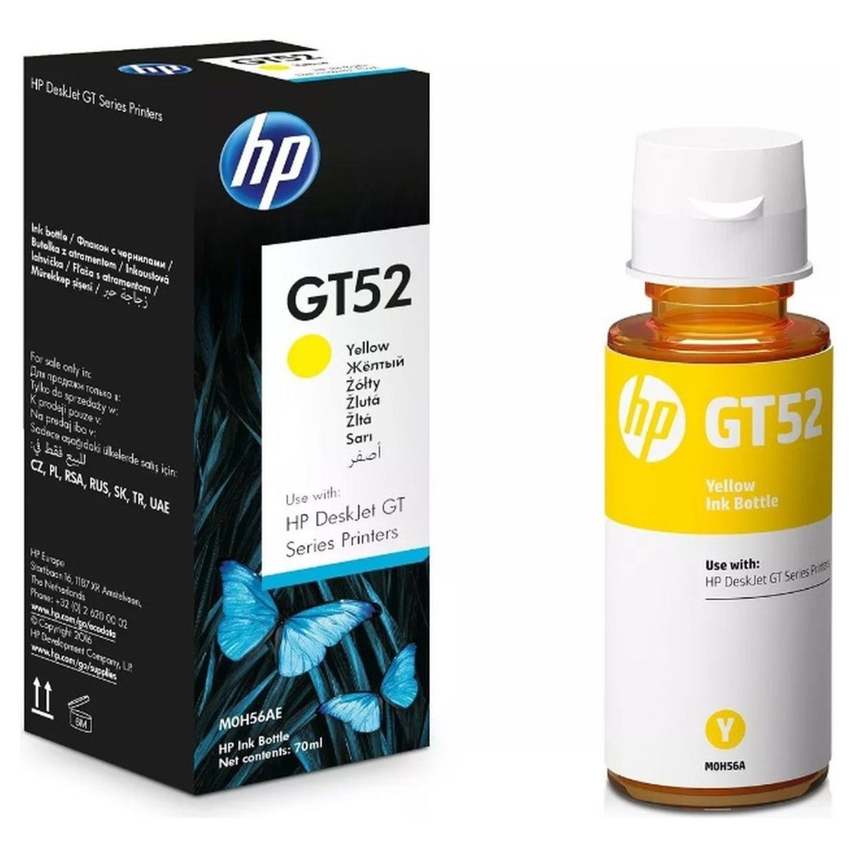 HP - Botella de Tinta hp GT52 Yellow Original